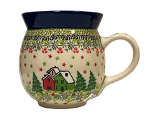 Load image into Gallery viewer, Bubble Mug 16 oz Unikat Christmas Cabin
