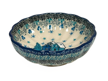 Load image into Gallery viewer, Scalloped Bowl 4.5&quot; Unikat Pretty In Blue
