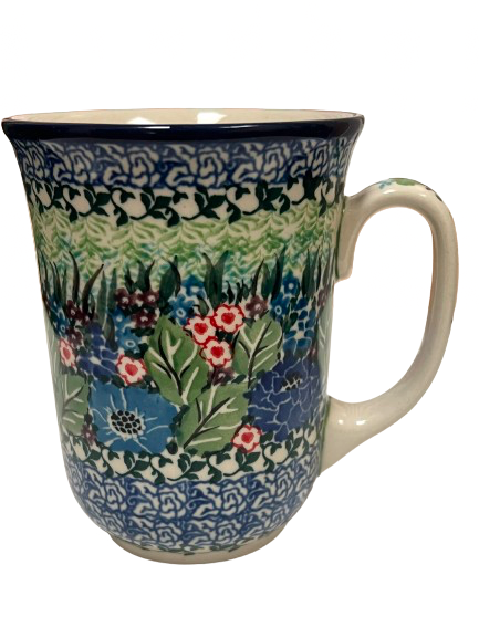 Bistro Mug 17 oz Unikat Festive Floral Bouquet