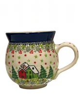 Load image into Gallery viewer, Bubble Mug 12 oz Unikat Christmas Cabin
