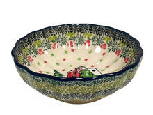 Load image into Gallery viewer, Scalloped Bowl 4.5&quot; Unikat Christmas Cabin
