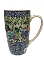 Latte Mug 12 oz UNIKAT Festive Floral Bouquet