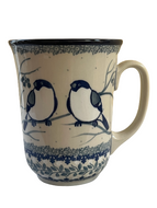 Bistro Mug 17 oz Unikat Blue Birds