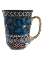 Bistro Mug 17 oz Unikat Cobalt Flowers