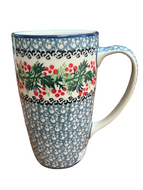 Latte Mug 12 oz Holly Berry