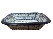 Load image into Gallery viewer, Rectangular Baker 10&quot; Unikat Blue Birds
