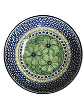 Load image into Gallery viewer, Serving Bowl 8.5&quot; Unikat Green Flowers
