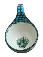 Load image into Gallery viewer, Bowl With Loop Handle 16 oz Unikat Green Lake Grass
