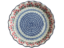 Load image into Gallery viewer, Fluted Pie Baker 10&quot; Crimson Bells
