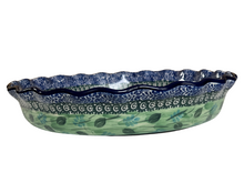 Load image into Gallery viewer, Fluted Pie Baker 10&quot; Unikat Happy Dragonfly
