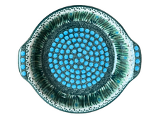 Load image into Gallery viewer, Round Baker with Handles 9&quot; Unikat Green Lake Grass
