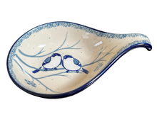 Load image into Gallery viewer, Spoon Rest 7&quot; Unikat Blue Birds
