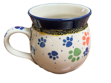 Load image into Gallery viewer, Bubble Mug 12 oz Paw Prints
