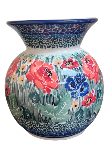 Bubble Vase Unikat Summer Poppies Field