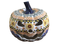 Load image into Gallery viewer, Pumpkin Candle Holder 6&quot; Golden Glory

