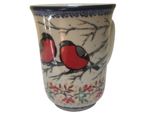 Load image into Gallery viewer, Bistro Mug 17 oz Unikat Red Birds
