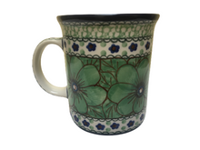 Load image into Gallery viewer, Straight Mug 15 oz Unikat Green Flowers
