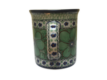Load image into Gallery viewer, Straight Mug 15 oz Unikat Green Flowers
