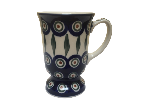 Pedestal Mug 8 oz Peacock