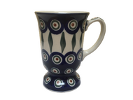 Pedestal Mug 8 oz Peacock