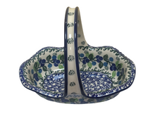 Load image into Gallery viewer, Basket with Handle 8&quot; Blue Berries
