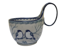 Load image into Gallery viewer, Bowl With Loop Handle 16 oz Unikat Blue Birds
