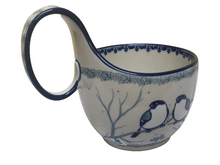 Load image into Gallery viewer, Bowl With Loop Handle 16 oz Unikat Blue Birds
