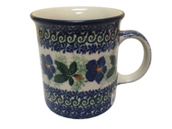 Straight Mug 8 oz Very Blue Pansy