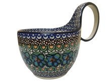 Load image into Gallery viewer, Bowl With Loop Handle 16 oz Unikat Mardi Flowers
