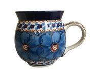 Bubble Mug 16 oz Unikat Cobalt Flowers