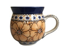 Load image into Gallery viewer, Bubble Mug 16 oz Unikat Orange Flowers
