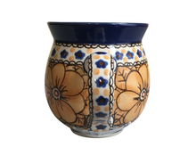 Load image into Gallery viewer, Bubble Mug 12 oz Unikat Orange Flowers

