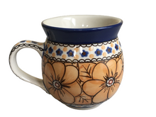 Load image into Gallery viewer, Bubble Mug 16 oz Unikat Orange Flowers
