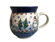 Bubble Mug 12 oz Unikat Happy Snowman