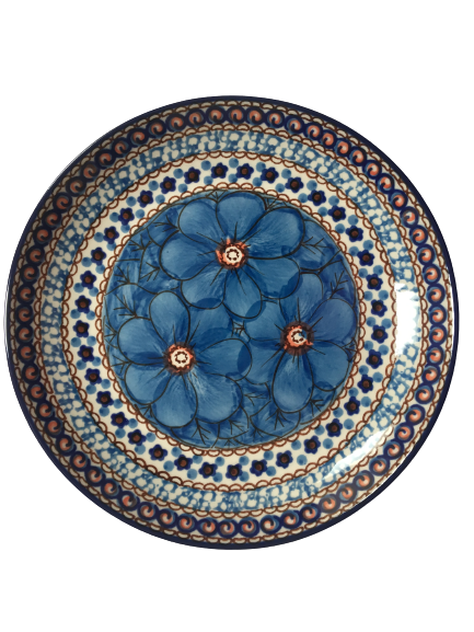 Dessert Plate Unikat Cobalt Flowers