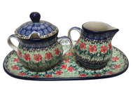 Sugar and Creamer Set  Maraschino